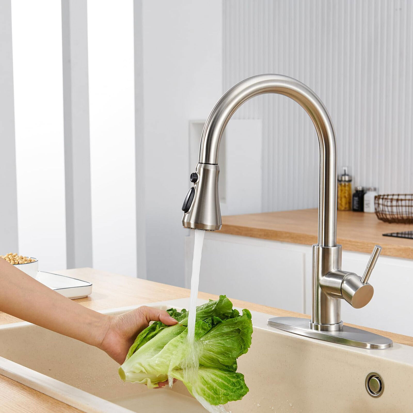 Faucet Adapter with Adapter for Pull-Down Faucet Head Kitchen Sink Replacement