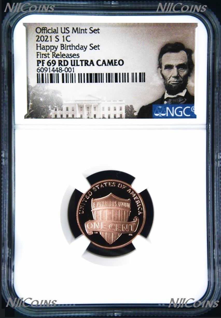 2021 S HAPPY BIRTH DAY SET Version- Proof LINCOLN CENT Penny NGC PF69 RD FR
