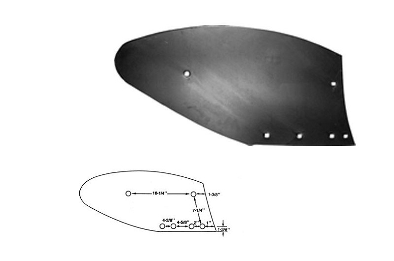 Moldboard For 16" 419-619 Bottom 4 Bolt (Harware not Included) R41916