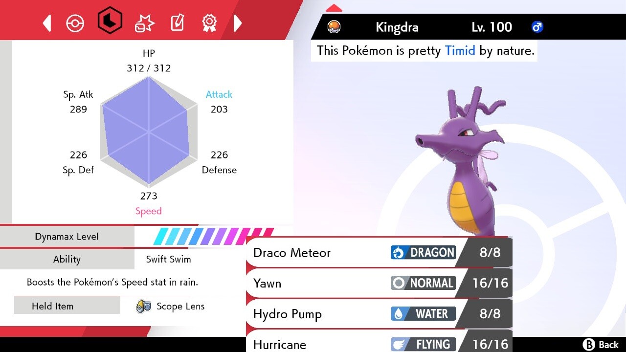 Pokemon Sword and Shield 6iv Shiny Kingdra - FAST DELIVERY!