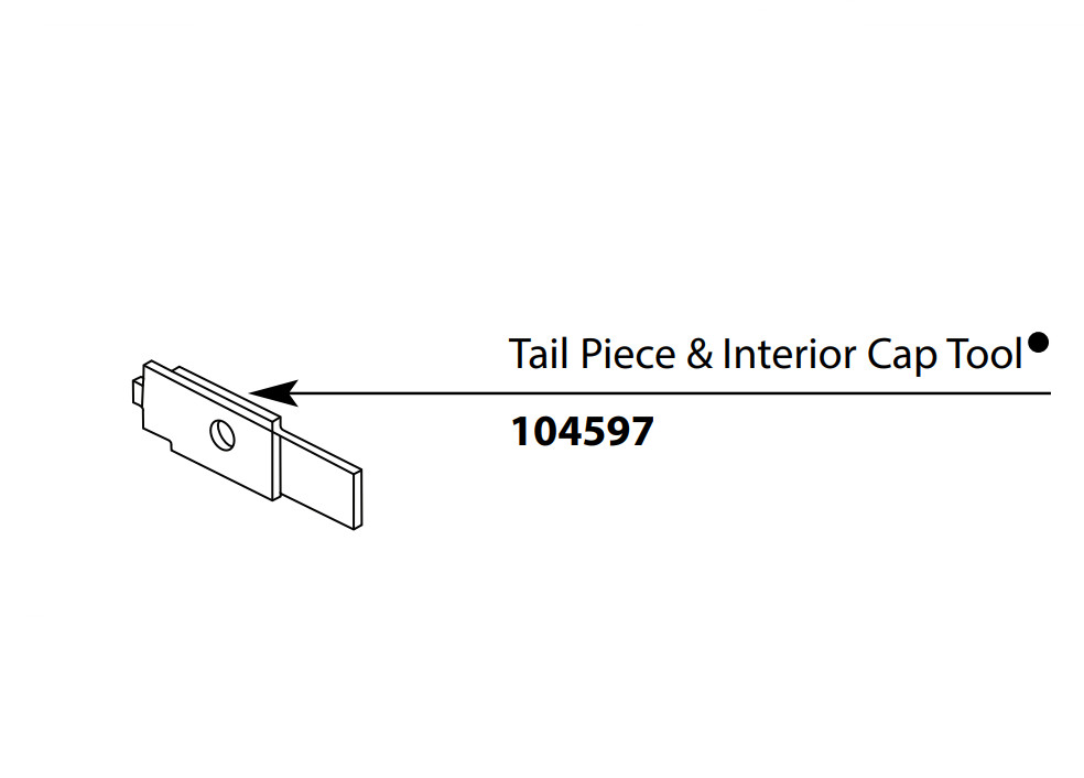 Moen 104597 Tail Piece & Interior Cap Tool For Flush Valve 8310BPW35 8310BPW16