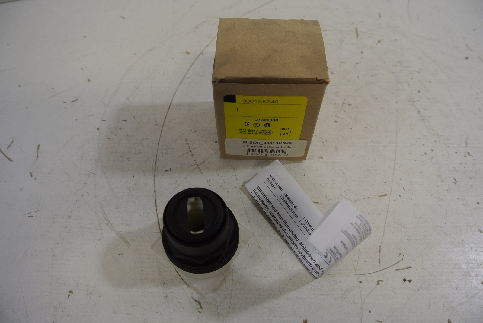 Square D Selector Switch Cat: 9001SKS49