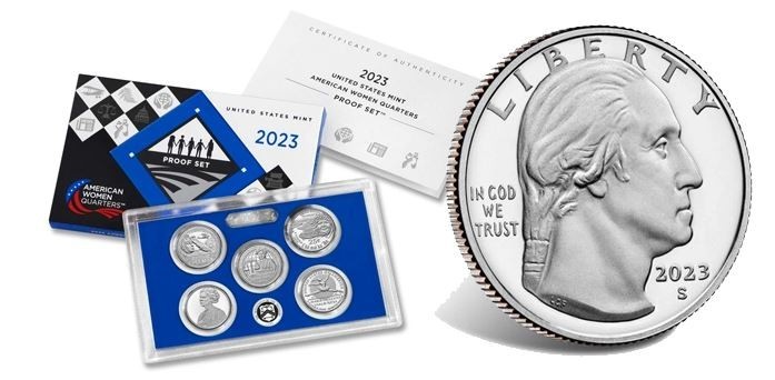 2023 S American Women Quarters Proof Set Error & Corrected Bessie OGP COA Mint