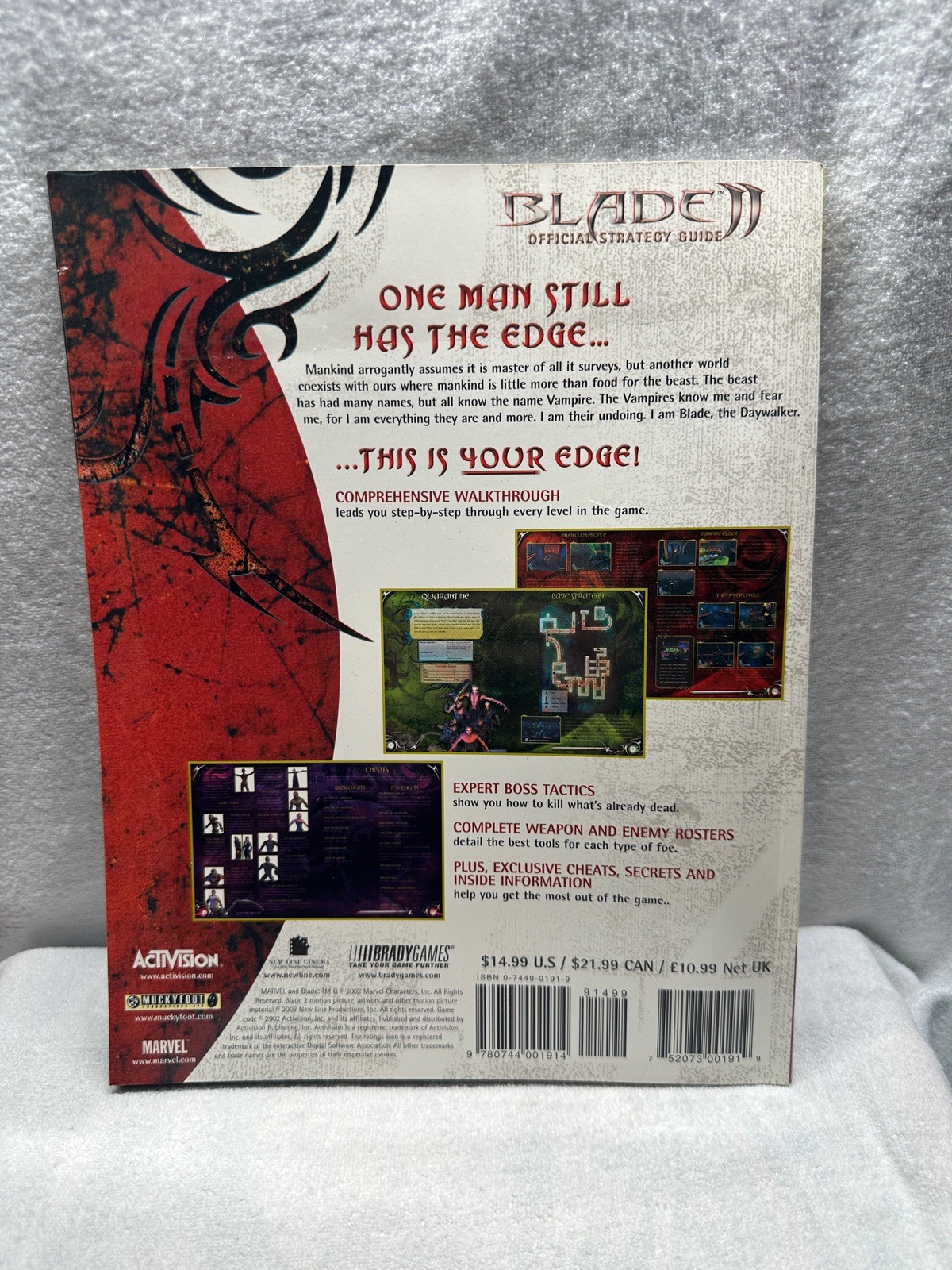 Blade II Activision Official Strategy Guide Good Used Condition