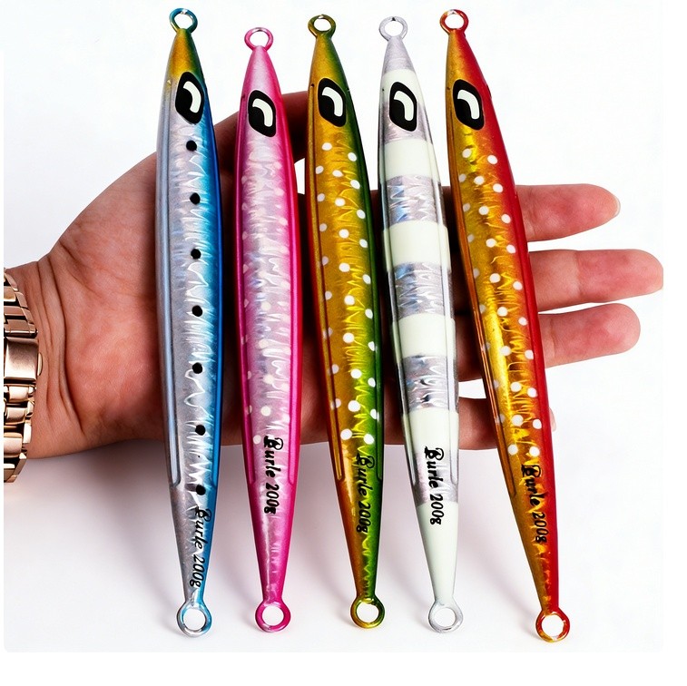 100-300G Slow Pitch Fall Metal Lead Vertical Jigs Jigging Fishing Lures Tackle
