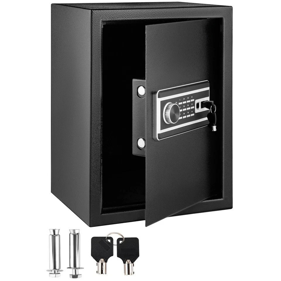 Safe Box Lock Security 2.1 Cubic Feet Digital Safe Key Lock Home Office