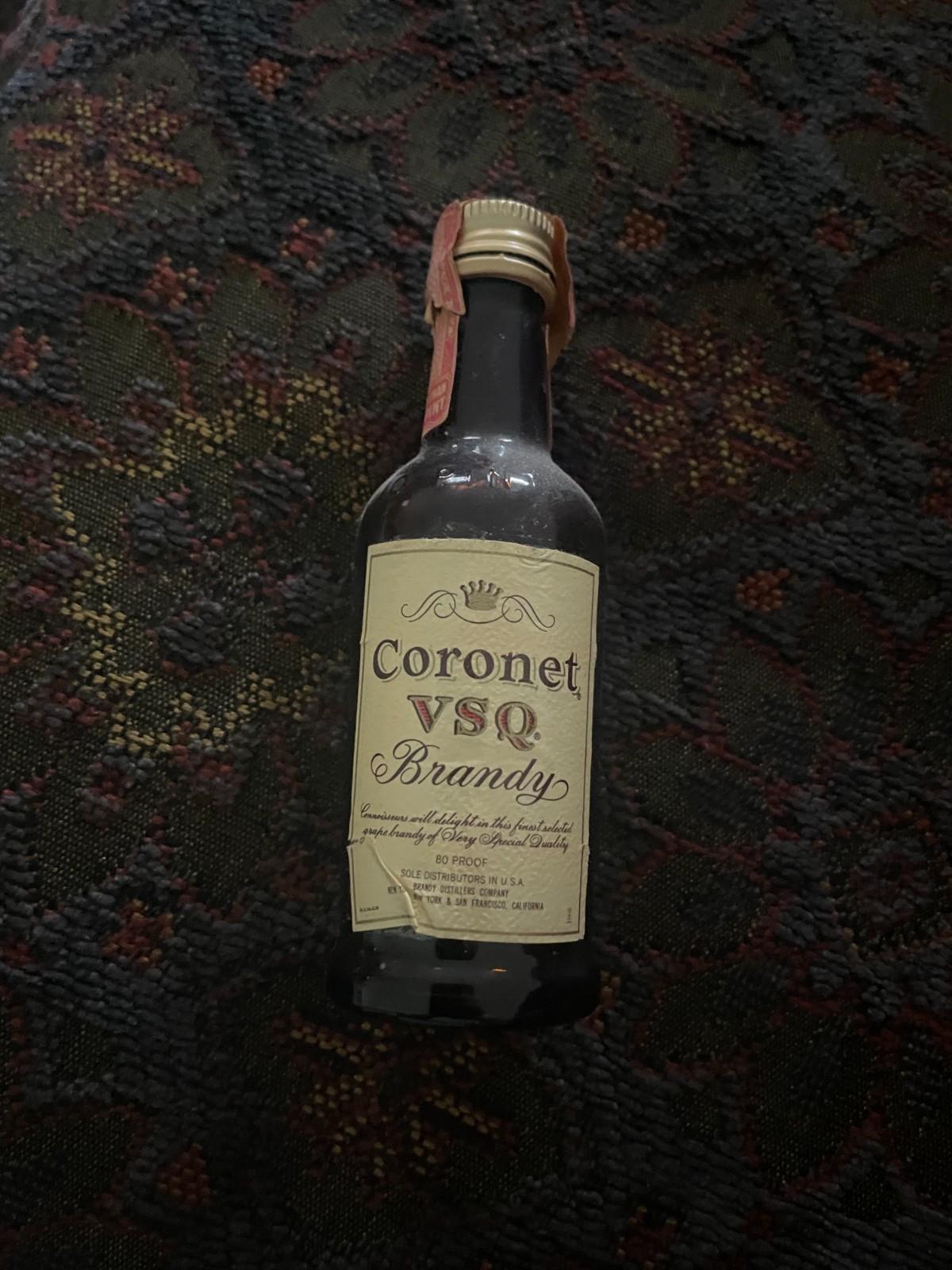 Vintage Mini Coronet VSQ Brandy Bottle 4.5" Collectible