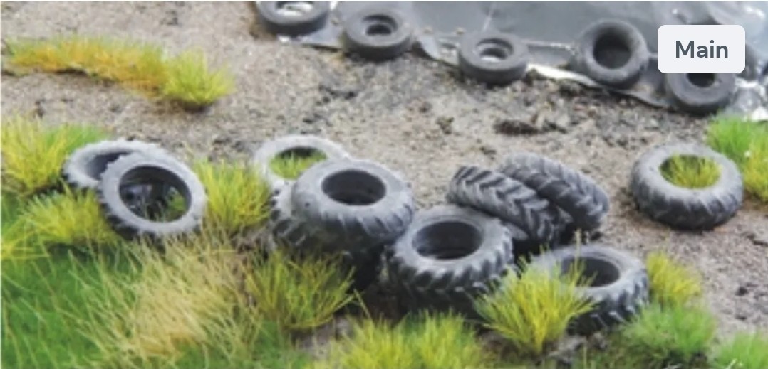 Juweela Old Tractor Tires 28235 HO SCALE