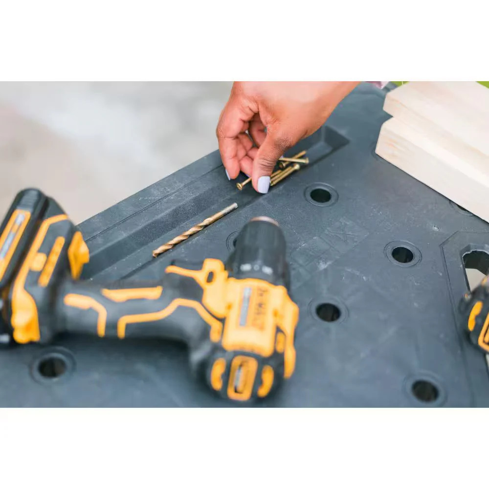 33 In. H Plastic Folding Portable Sawhorse Workbench