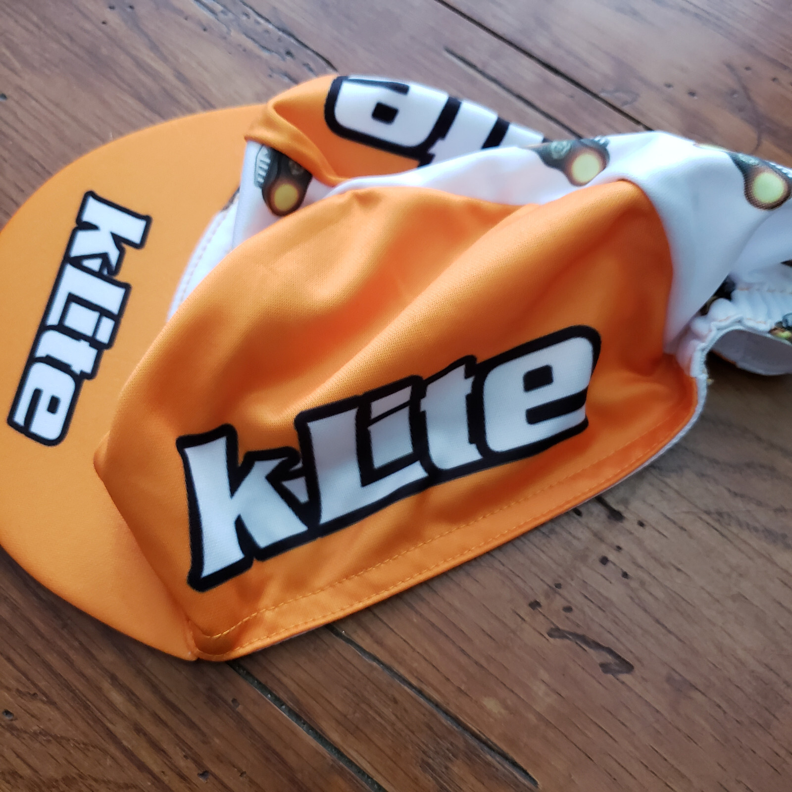 K-Lite OSFM Cycling Hat Orange White Cap OSFA