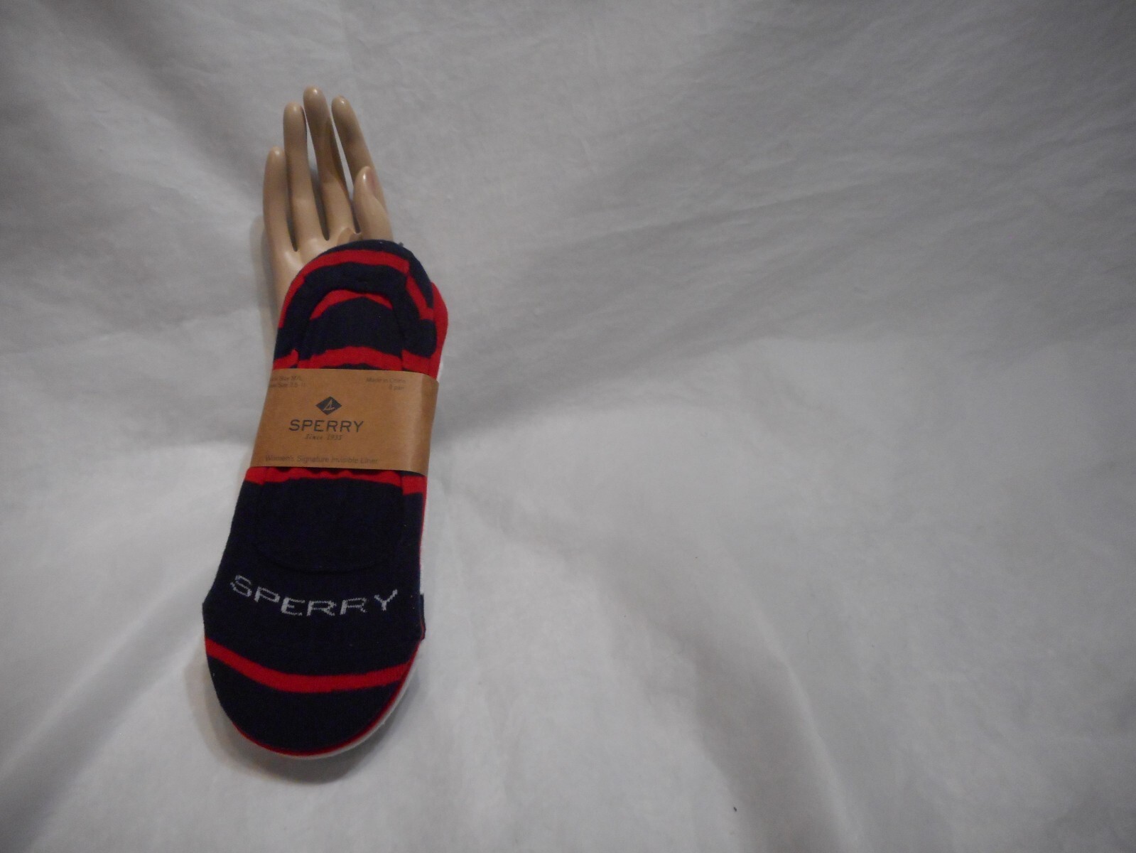Sperry Women MULTICOLOR 3 Pairs Boat Shoe Liner Sock Size M/L