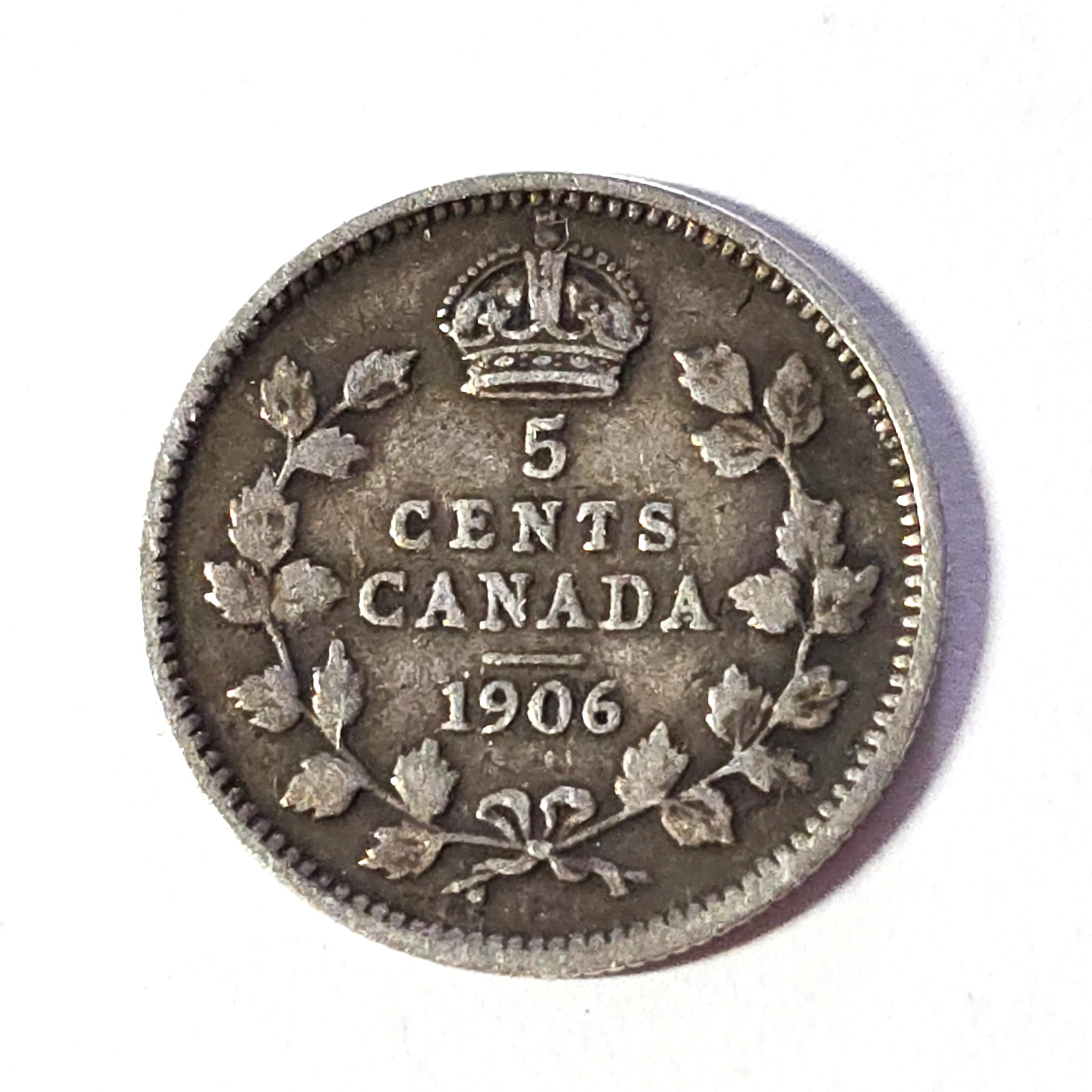 1906 - NARROW DATE - Canada 5 five cents SILVER - COMBINE to SAVE - C5-463