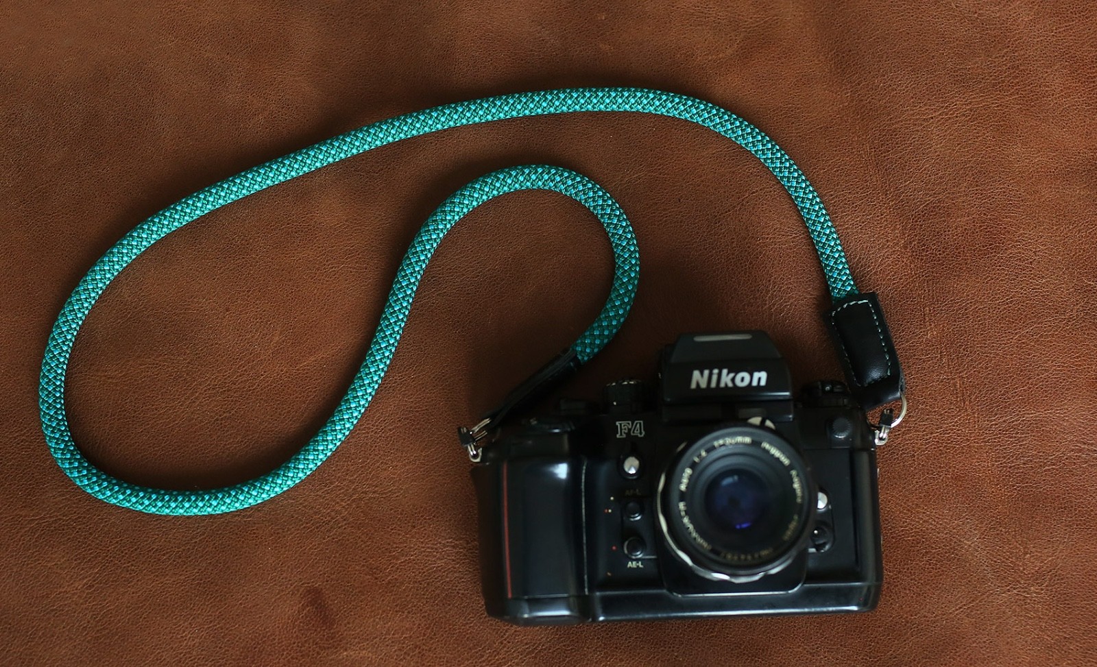 Climbing Rope Camera Strap – Green Pattern