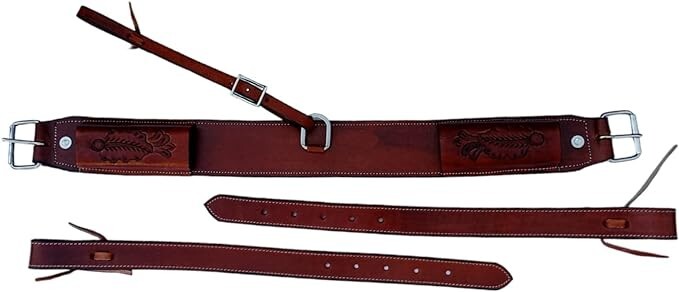 Horse Western Leather Complete Set Rear and Back Cinch Girth Saddle Billets TACK