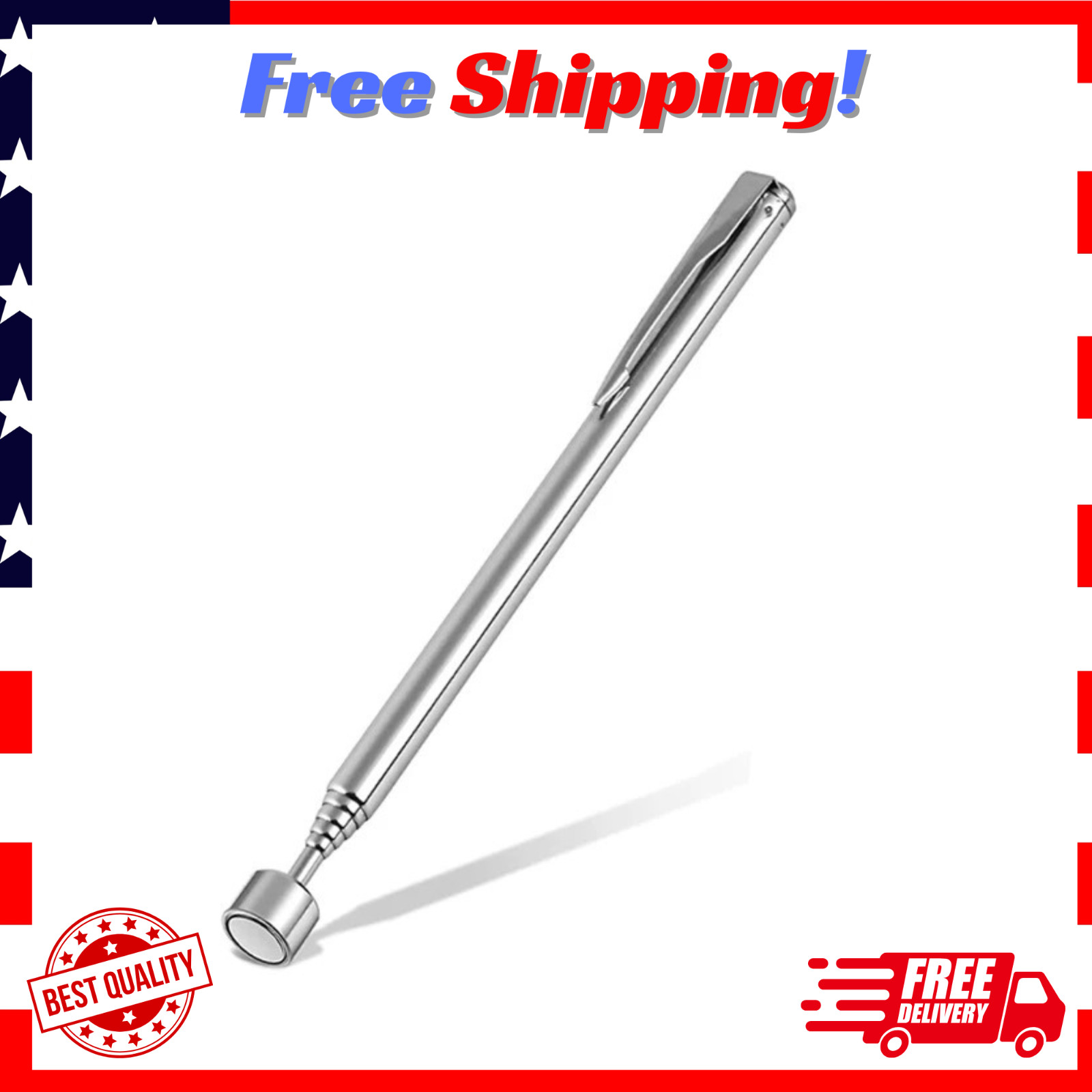 Portable Telescopic Magnetic Pick Up Rod Tool Stick Extending Magnet 25.6" 1.5LB
