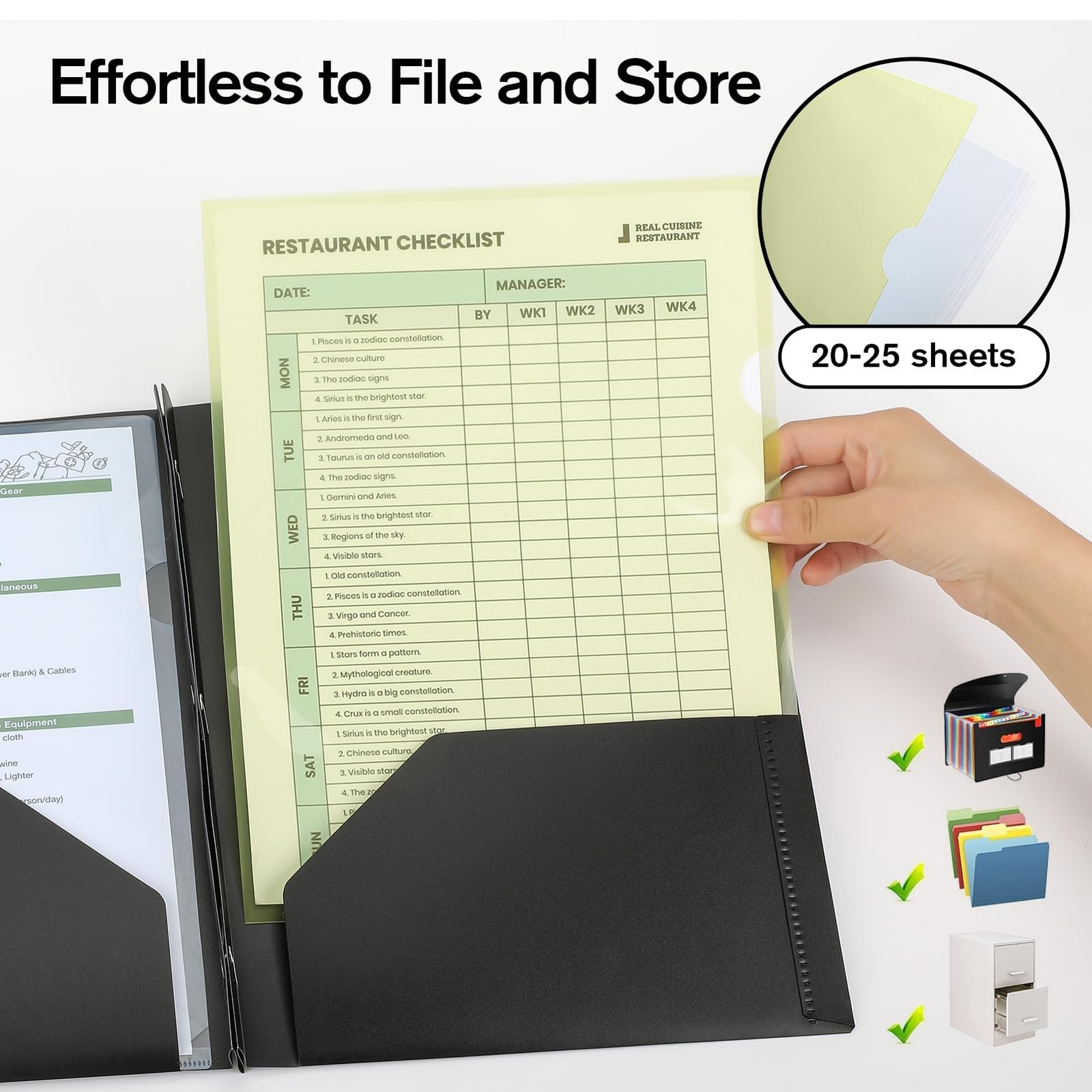 35 Pack Clear Plastic Folders Sleeves Project Pockets for Letter Size 8.5x11 ...