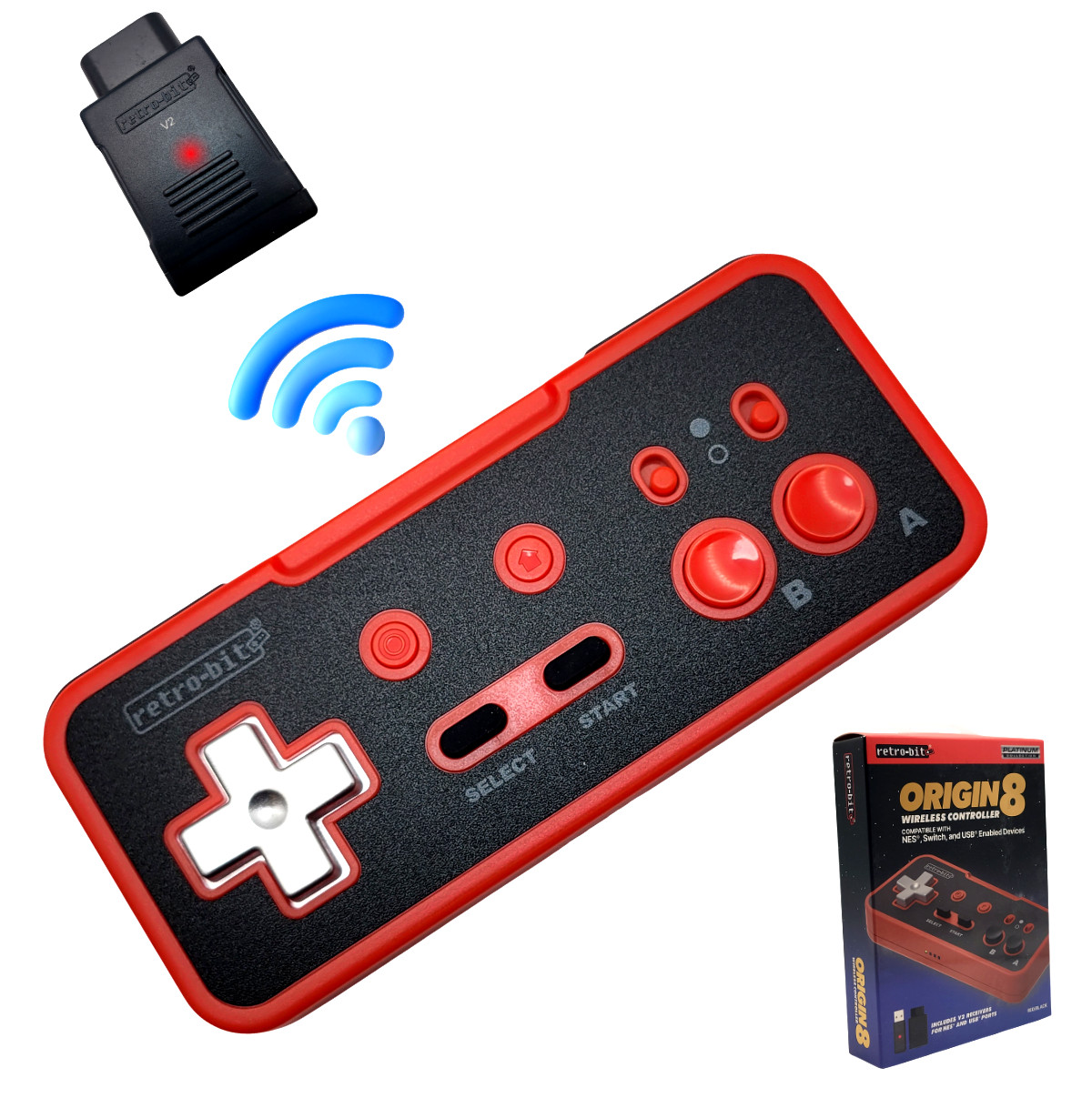 Wireless Controller for Nintendo NES & Switch - NEW IN BOX - Retro-Bit "Origin8"
