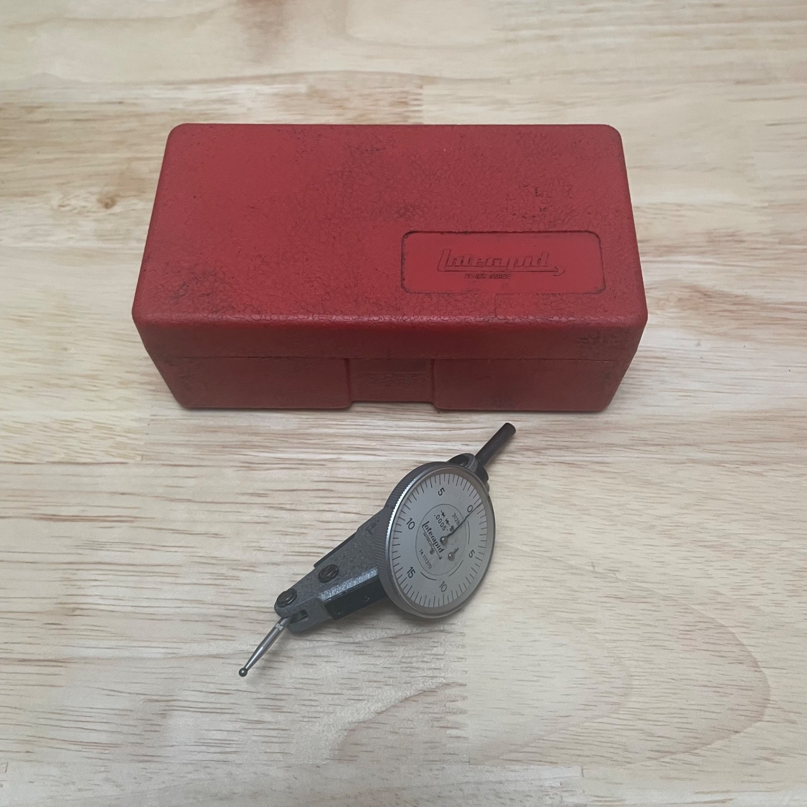 Interapid 312B-1 Dial Test Indicator .0005" Swiss Made w/Case