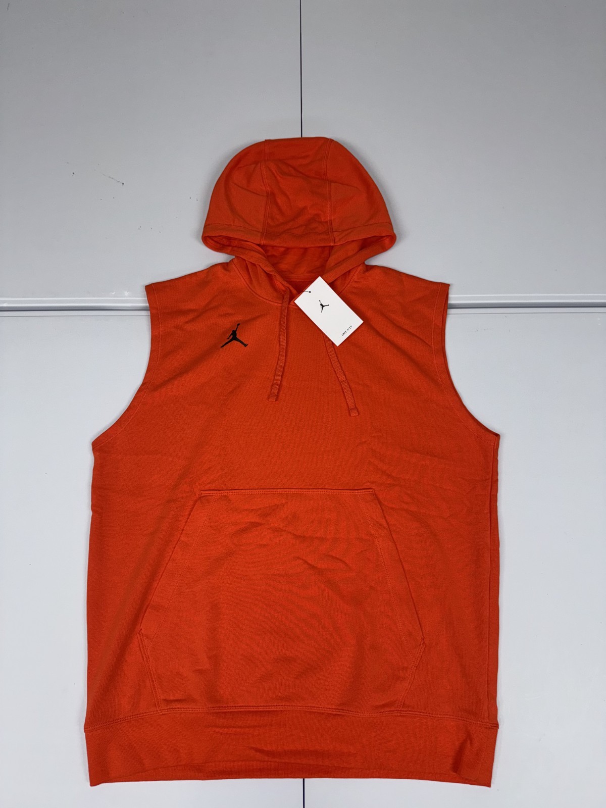 Nike Jordan Dri-FIT Fleece Sleeveless Hoodie Top Orange Men’s DQ7946-813 Pick Si