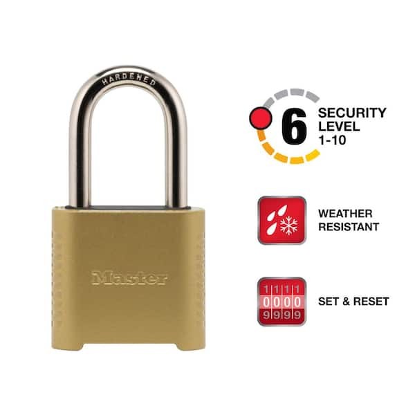 Master Lock 875TLF 1-1/2" Outdoor Combination Lock Resettable, 2PC (NEW SEALED)