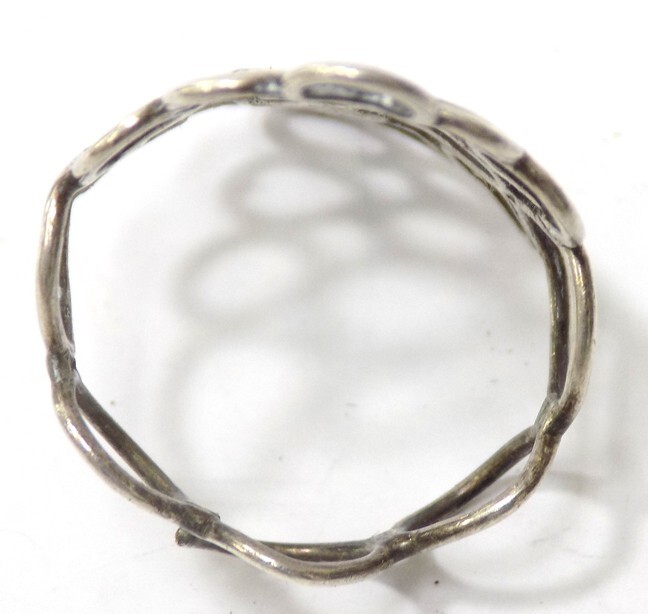 Handmade Ring Circles of Silver Sz 6