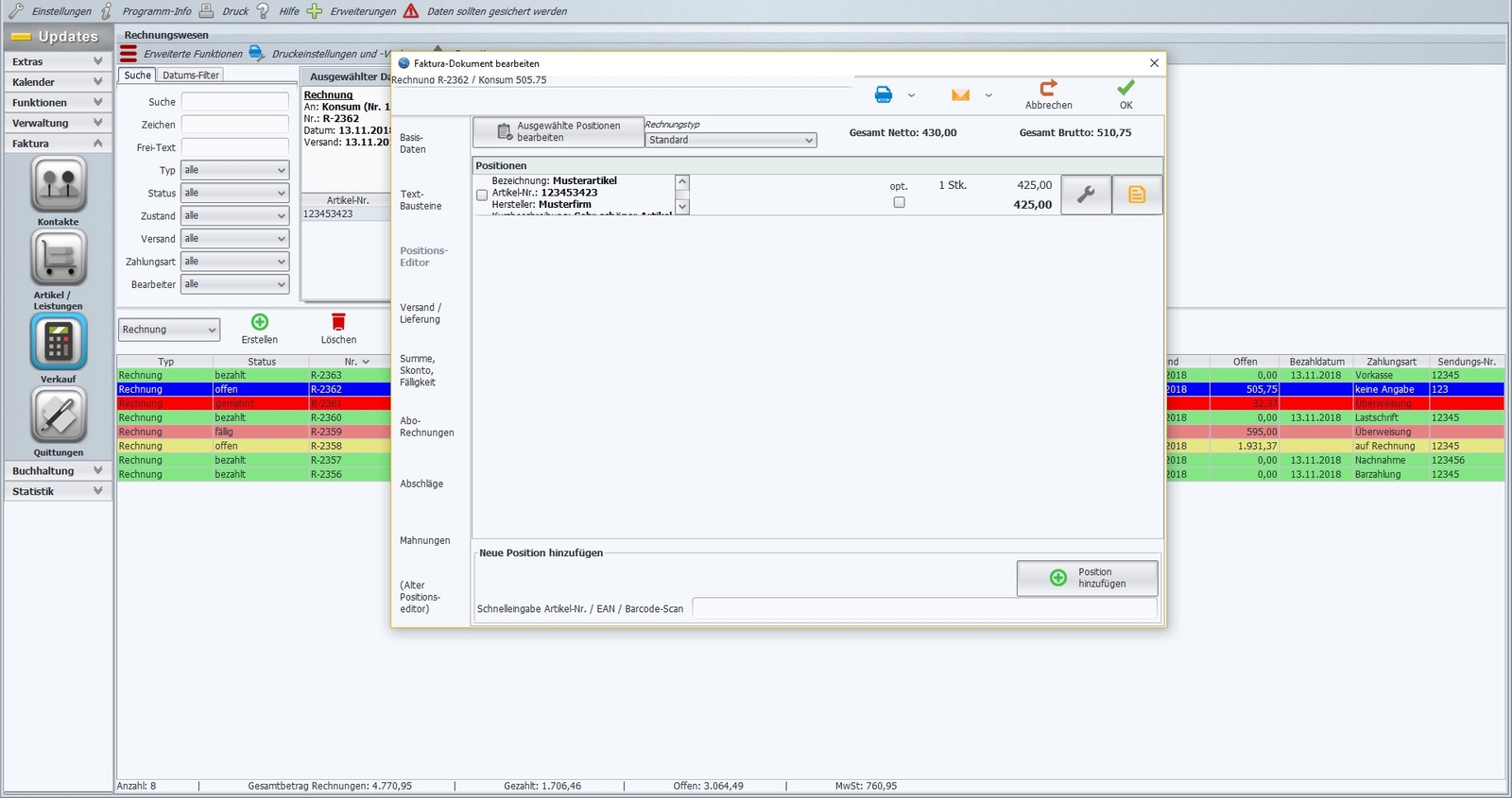 Invoice program, invoice writing, invoice software, invoice software, top IT