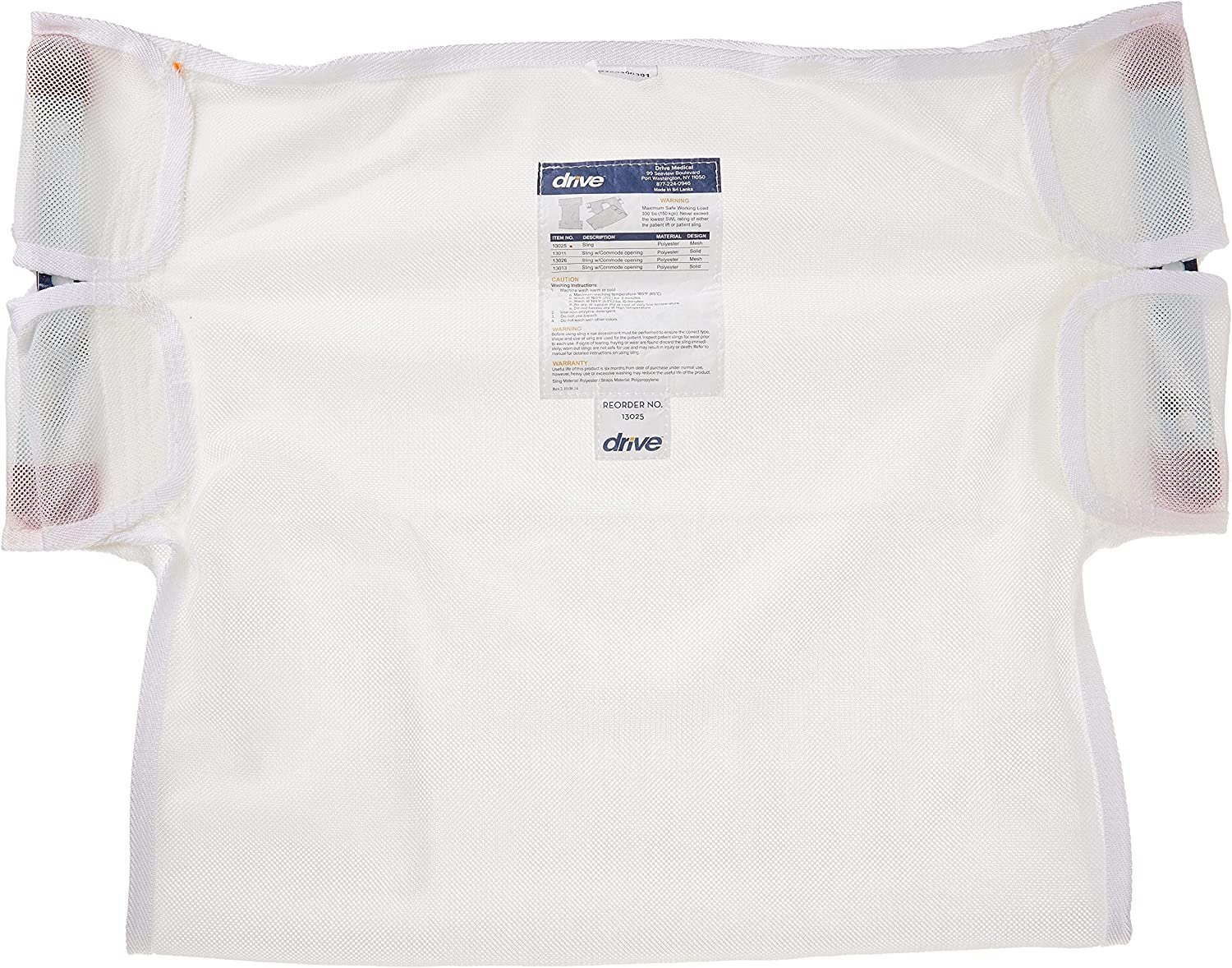 Drive Medical Patient Lift Sling Without Commode Cutout