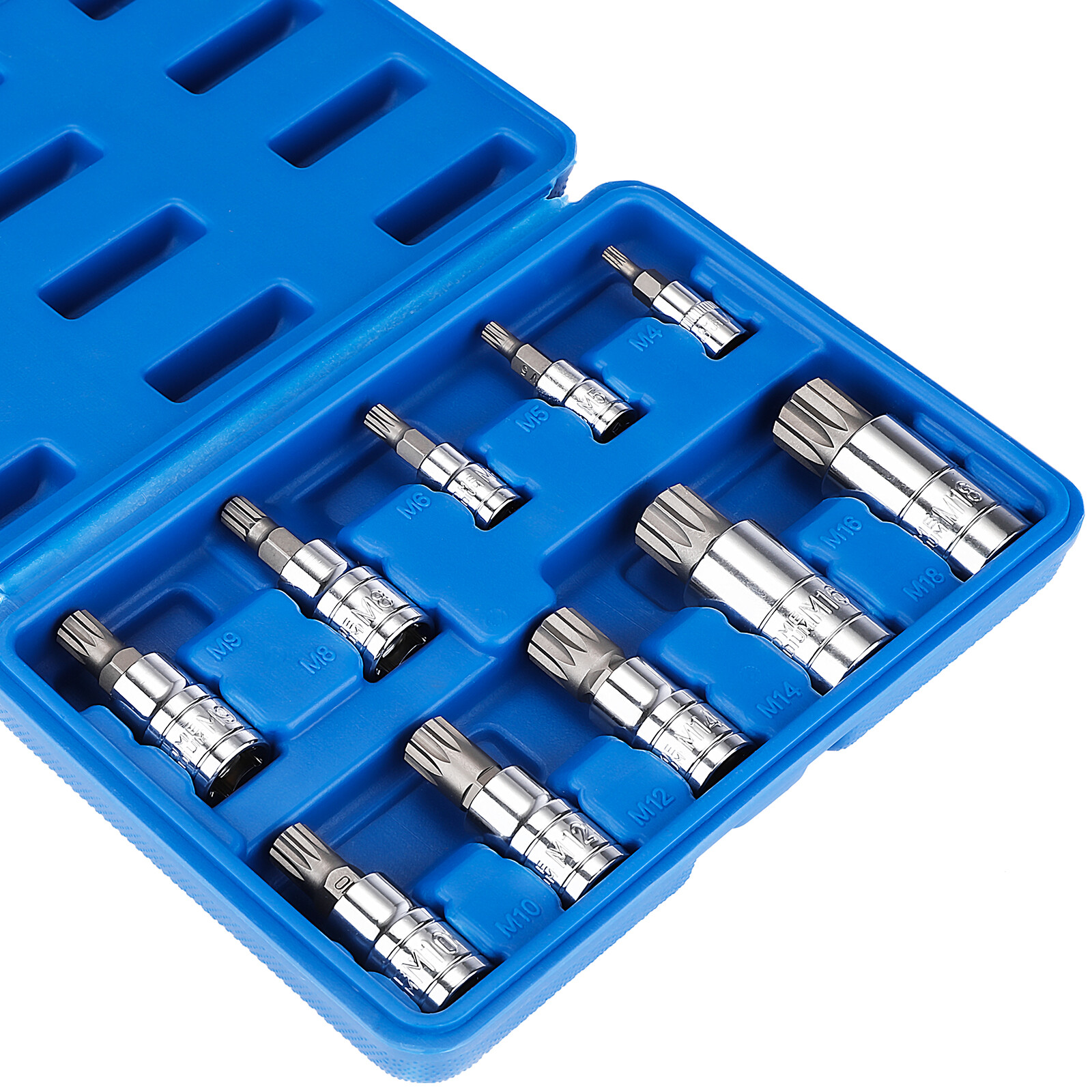 Triple Square Triple Square Spline Bit Socket Set 12 Points with Carrying Case