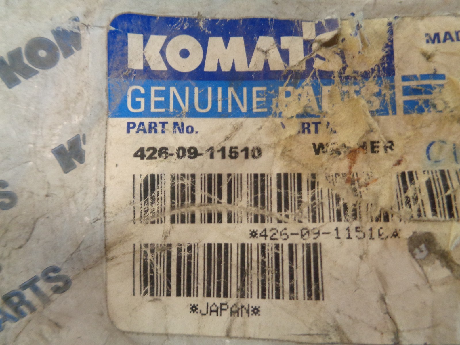 426-09-11510 KOMATSU WASHER "GENUINE"