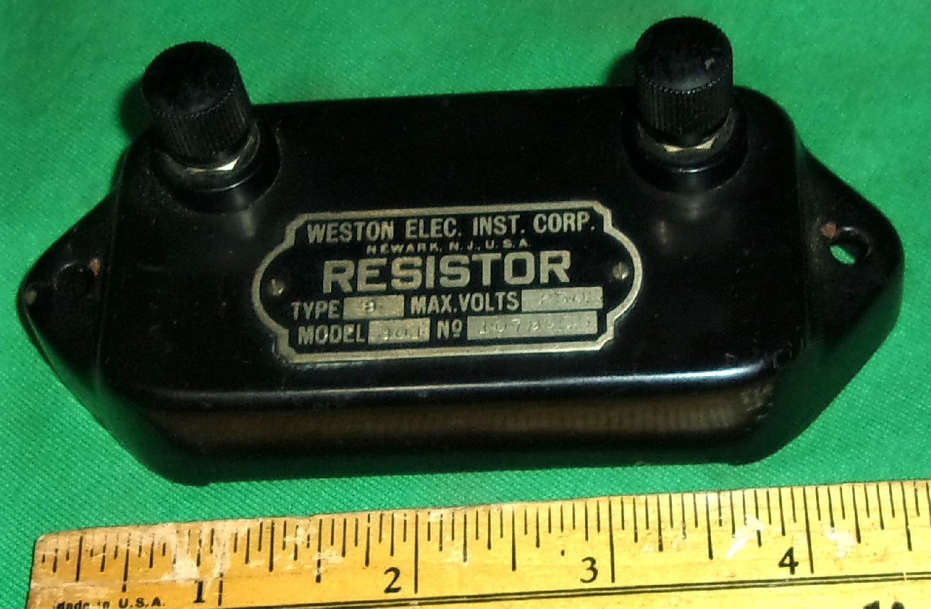 Weston Type 8 RESISTOR Model 301 250Volts (reads open)