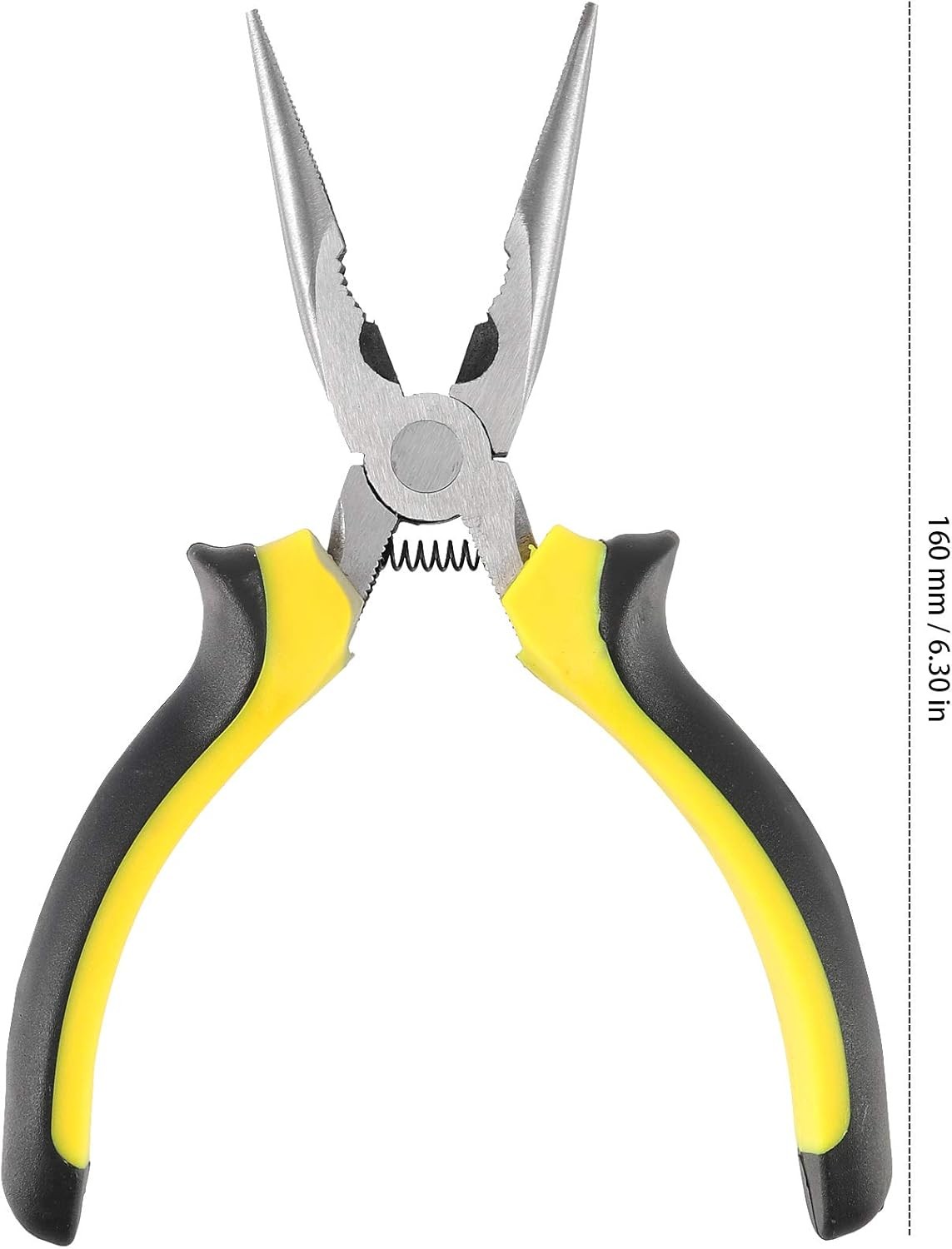 12 Pack 6 Inches Needle Nose Pliers with Wire Cutter and Spring, Black