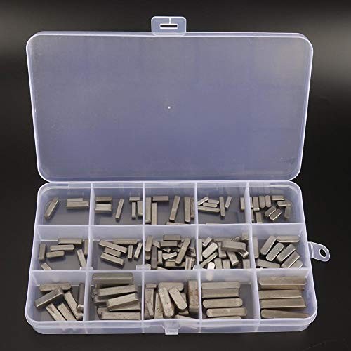 140 PCS Round Ended Feather Key Set Stock Assortment Square Parallel Shaft