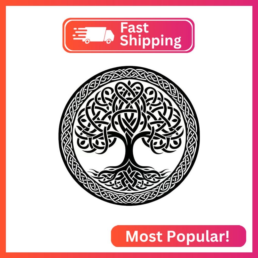 Artsure 6 Sheets Temporary Fake Tattoos For Men Adults Yggdrasil the Tree of Lif