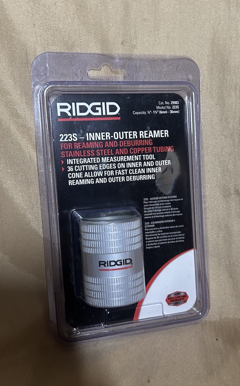 Ridgid 223s INNER-OUTER REAMER for reaming and deburring steel & copper tubing