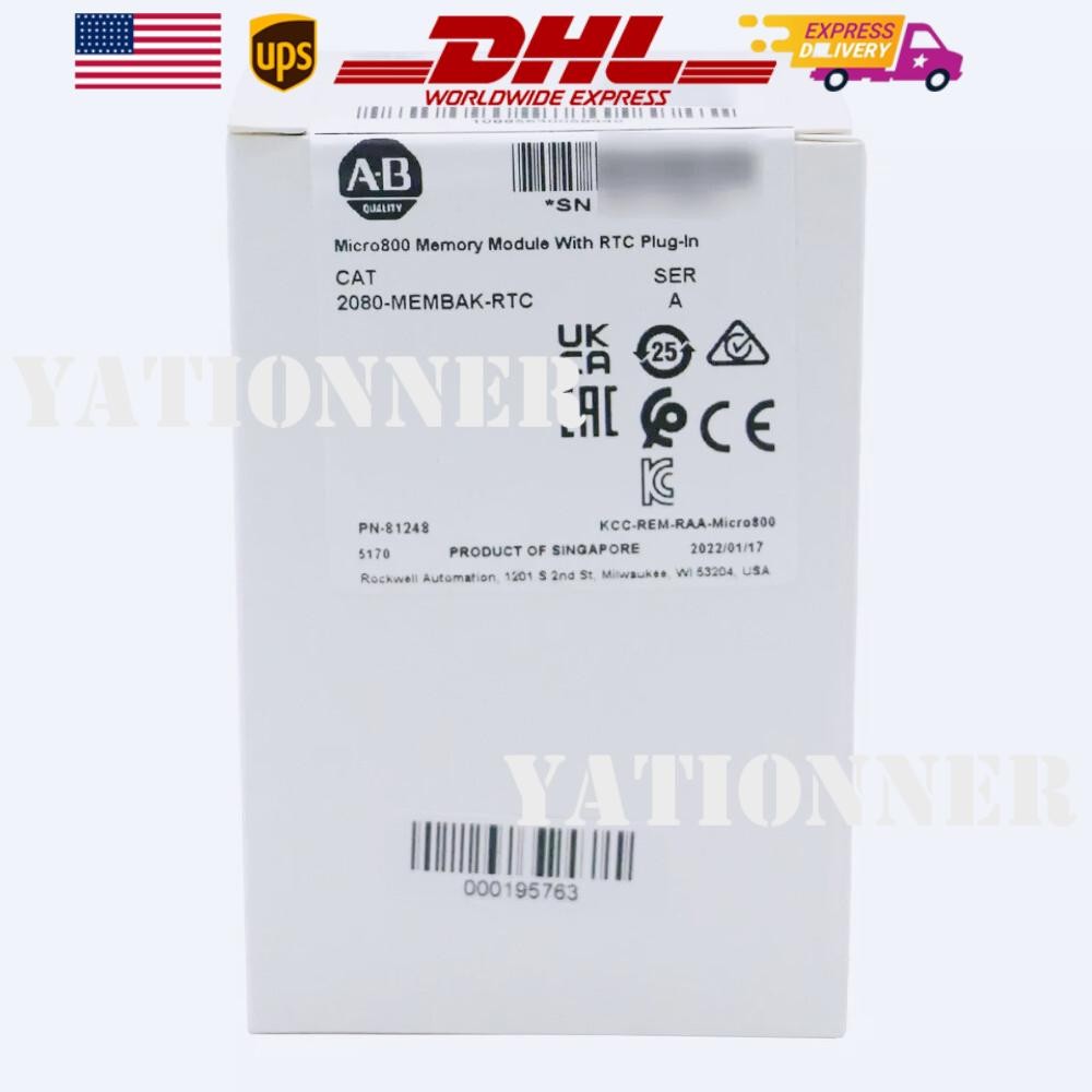 New Allen Bradley 2080-MEMBAK-RTC In Stock Memory Plug In Module 2080MEMBAKRTC