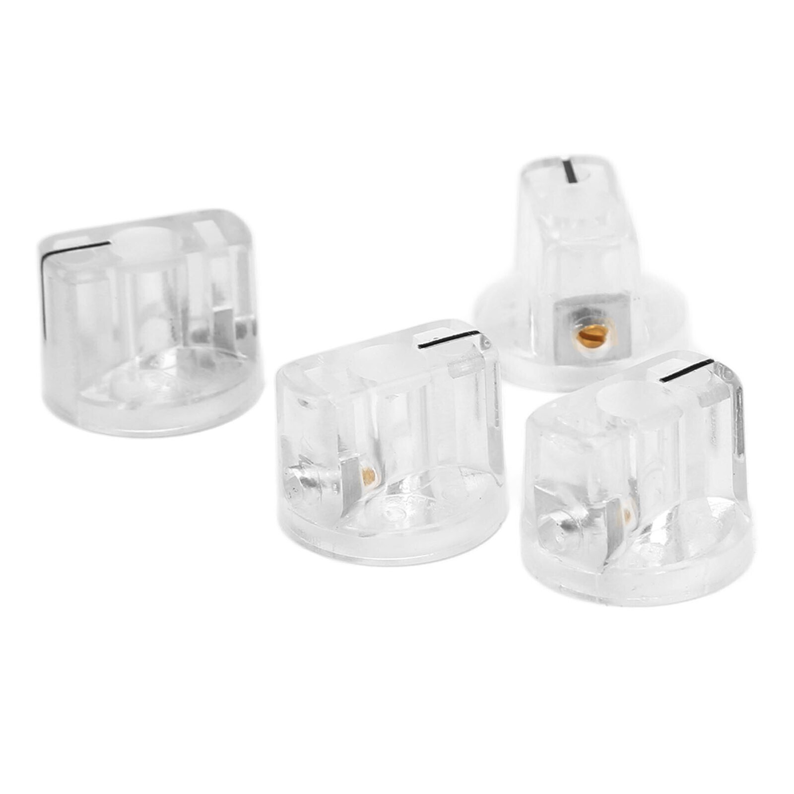 4Pcs Effect Pedal Knob Slot Design Transparent Plastic Easy Control Instrument