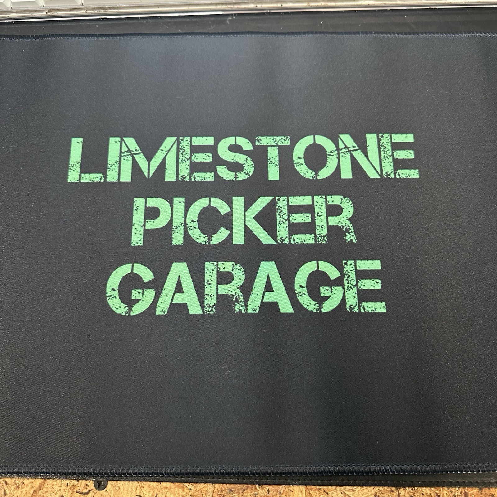 Limestone Picker Garage Bench Mat 24”x12”