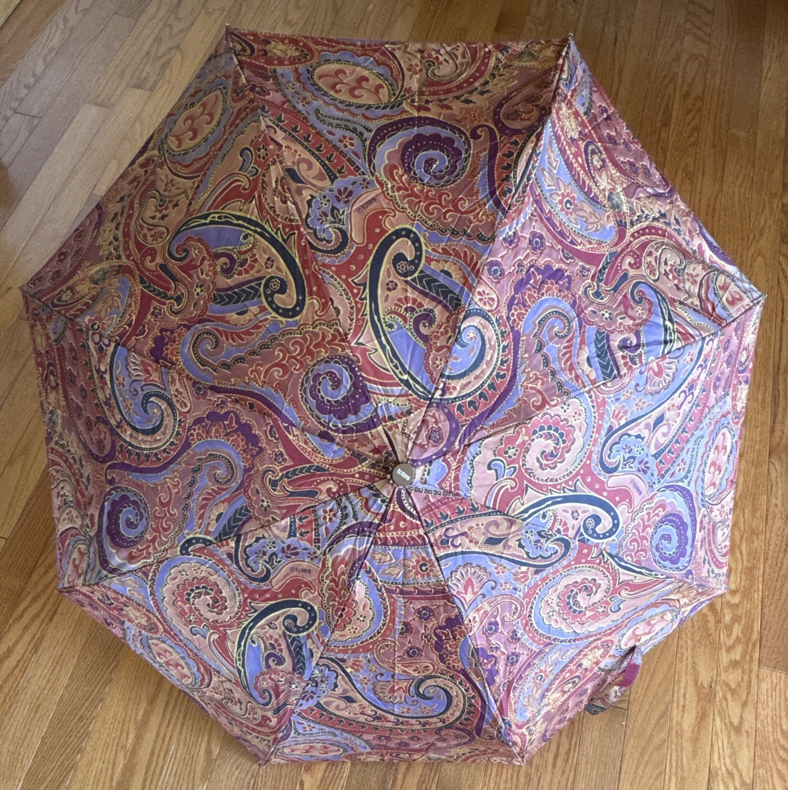 Vintage Totes Women's Compact Folding Umbrella Paisley Print