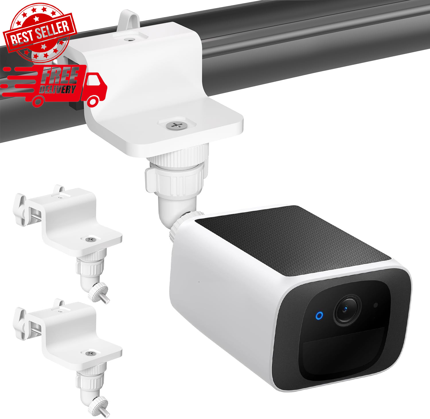 2 Pack Gutter Mount Compatible with eufyCam 2C/2C Pro, 2/2 Pro, 3C/S300, 3/S3...