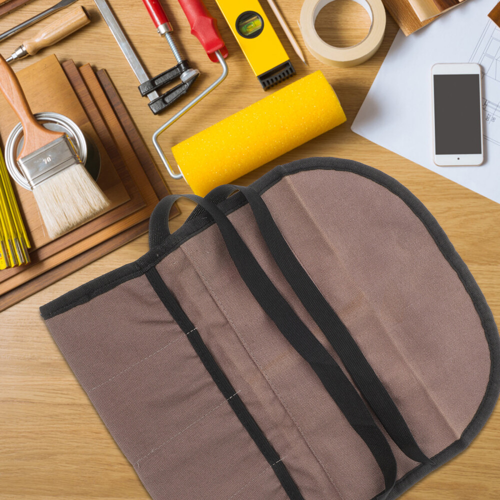 2 Pcs Heavy Duty Canvas Chisel Bag Multi-functional Tool Pocket Organizer