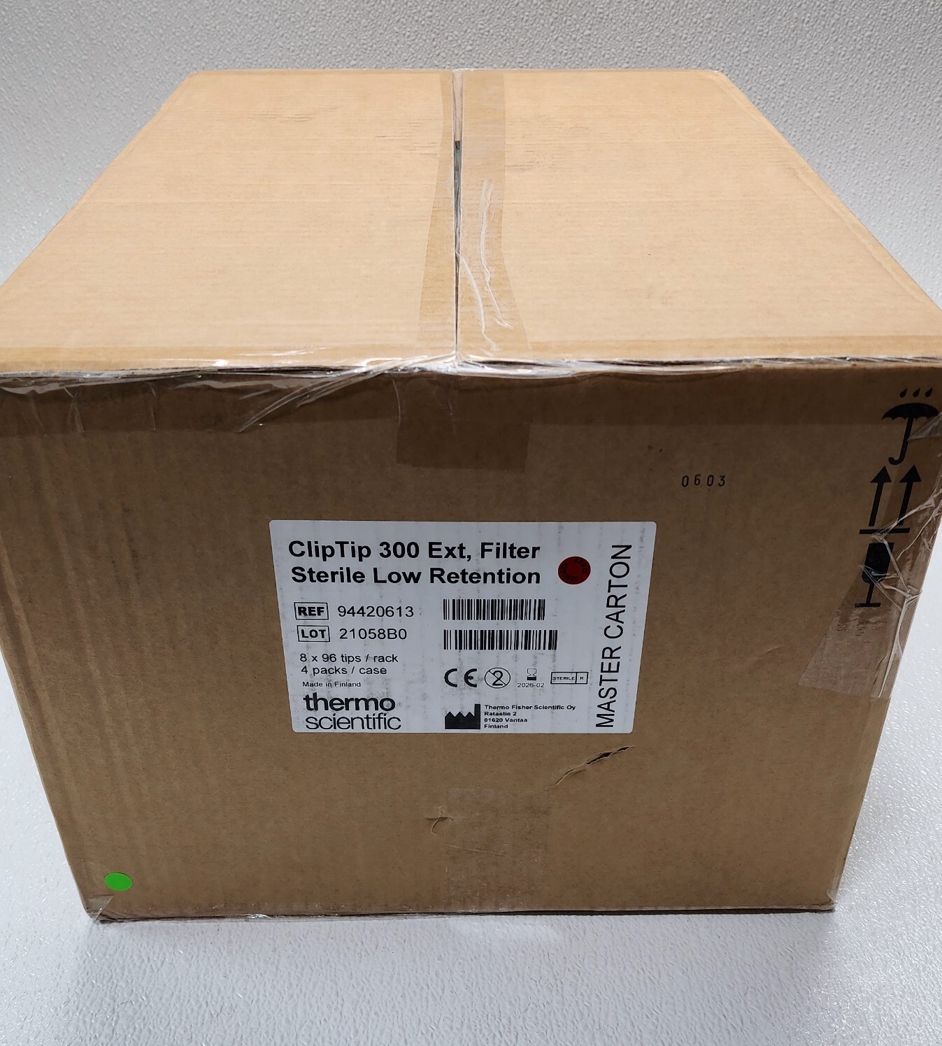 Thermo Scientific 94420613 ClipTip 300 uL Ext, Filtered, Sterile, Low Retention