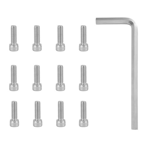 12pcs Center Cap Screws with Adapter Tool for Fuel Wheel, Stainless Steel