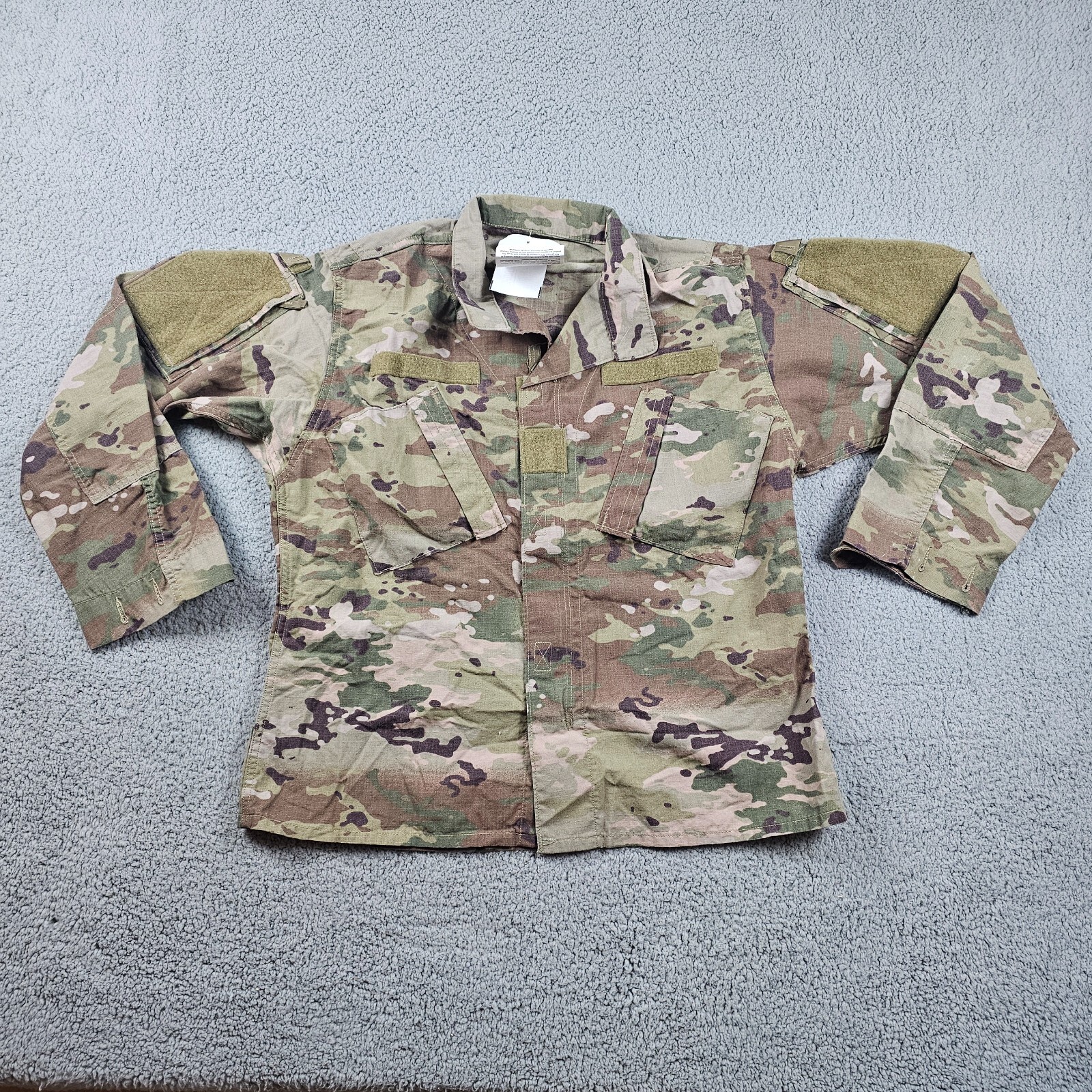 US Army Jacket Mens Medium Short Green Camo Combat OCP Tactical Ripstop Military