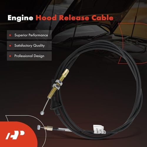 Front Hood Latch Release Cable Without Handle Compatible with Volvo VHD 2004
