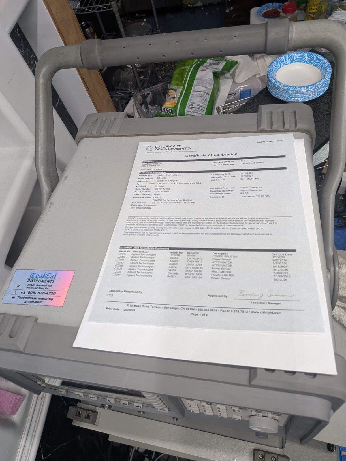 👍Agilent HP Keysight E4407B Spectrum Analyzer 26.9 GHz Loaded Opts! Cal+DATA👍