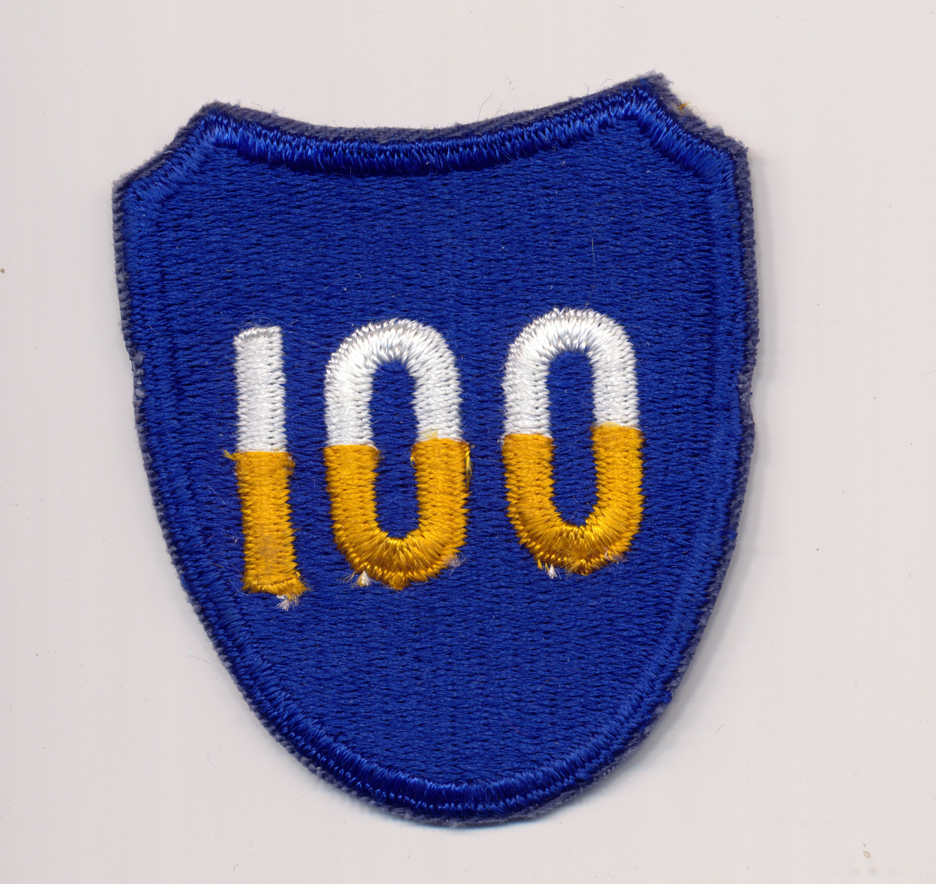 100th US Infantry Division Patch from 1962 quartermaster box - MINT - Never Sewn