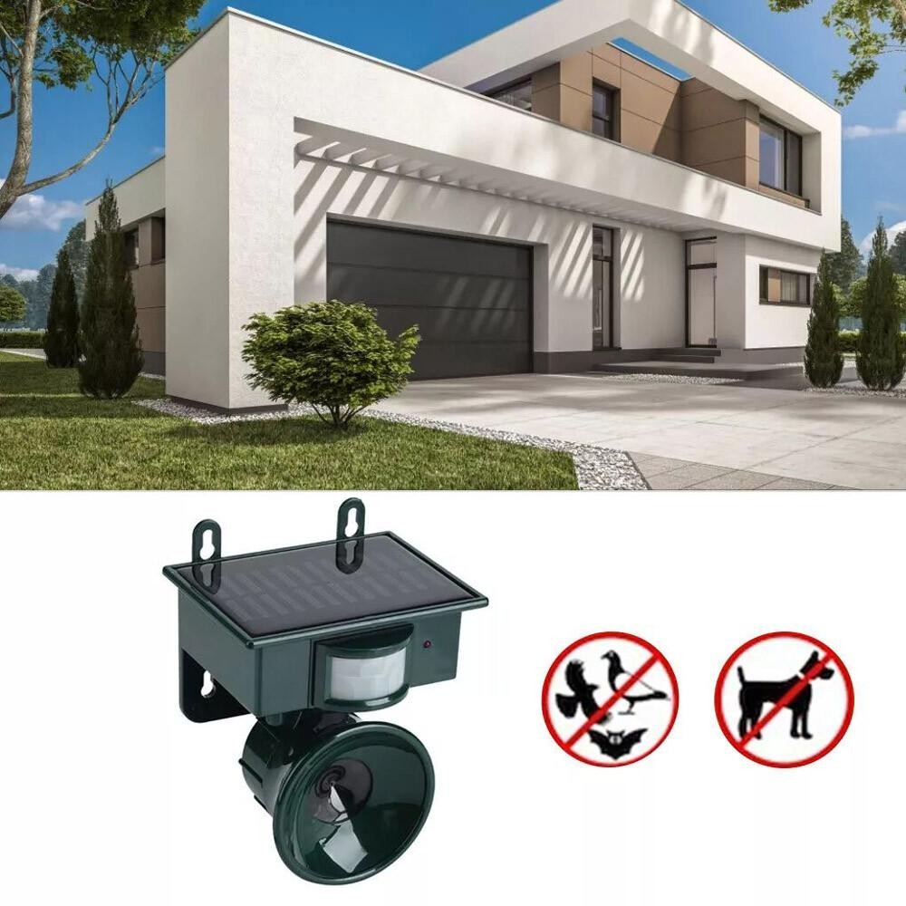 Solar Ultrasonic Bird Repellers Scarer Pest Control Fox Deterrent Motion Sensor