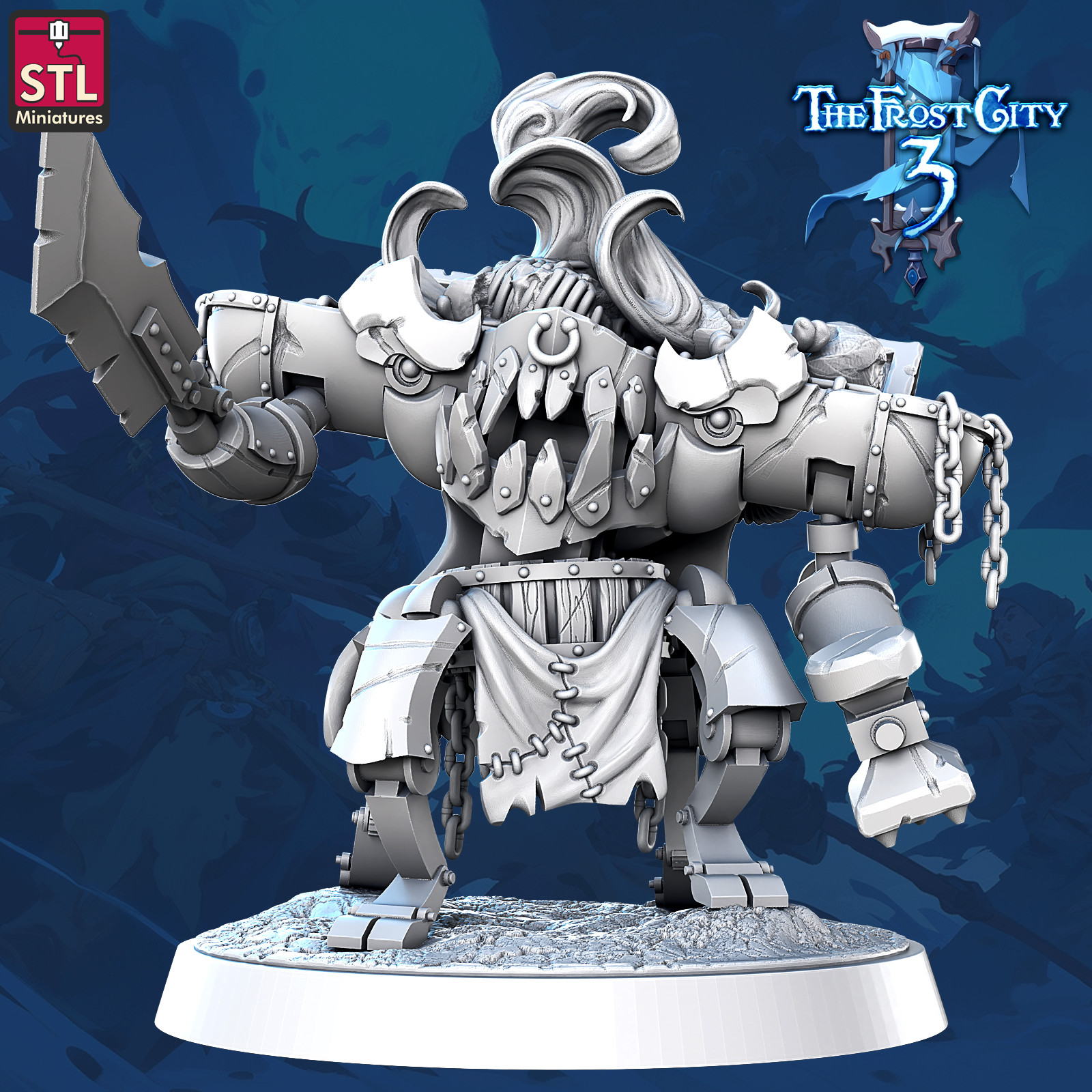 3D Printed STL Miniatures Slaughter Large Construct Core Characters The Frost
