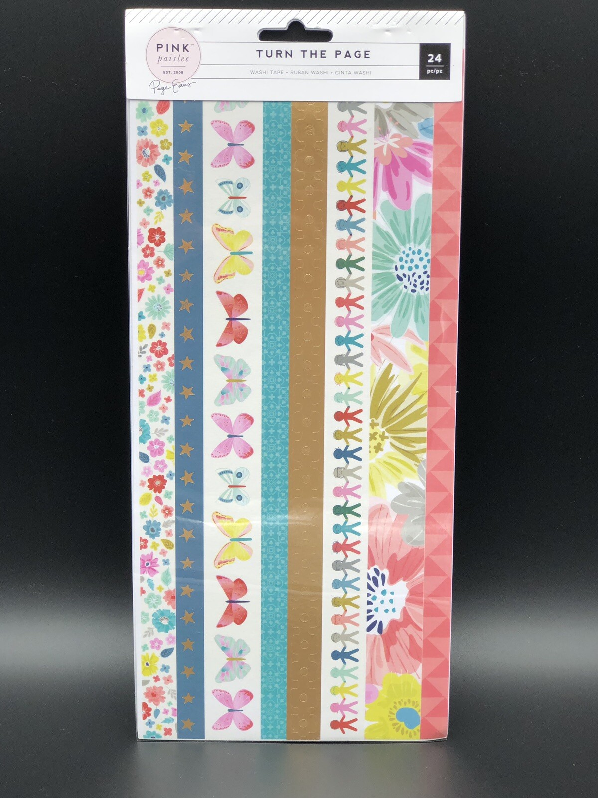 Turn The Page Washi Tape Book Pink Paislee Turn The Page 24/pc