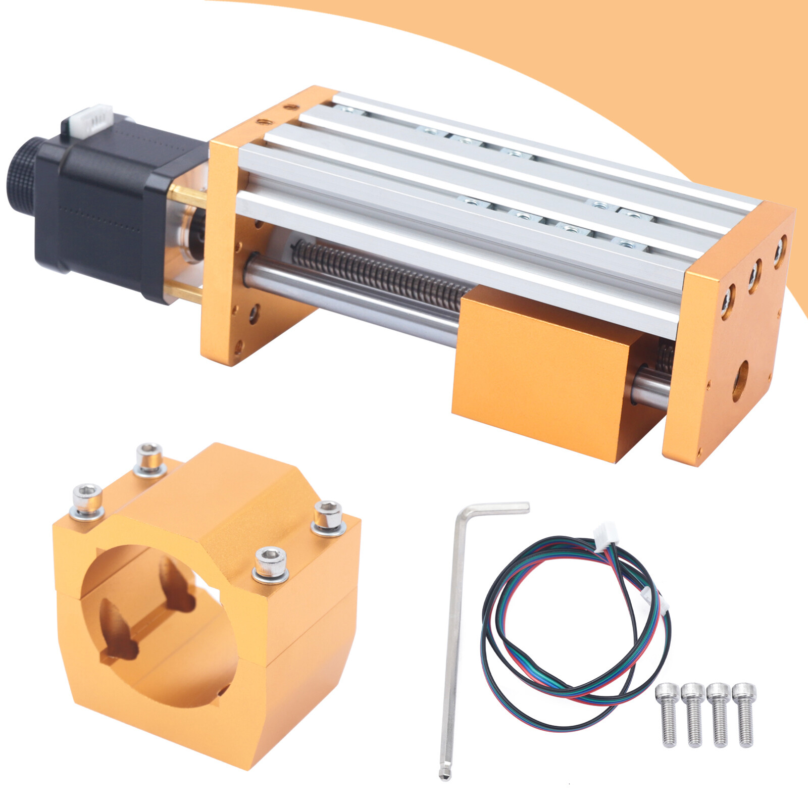 Z Axis Sliding Table Ball Screw Linear Slide Stage For CNC Machine 85mm Stroke